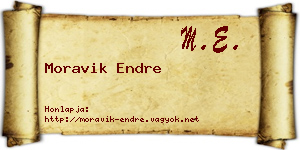 Moravik Endre névjegykártya